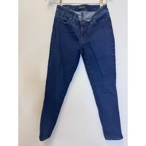 Talbots Flawless Five-Pocket Slim Ankle Jeans Dark Wash Petite 4P Indigo Denim